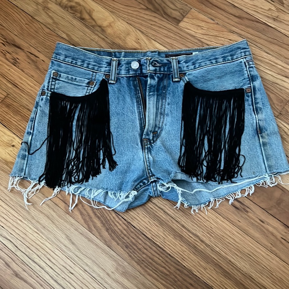 Vintage Levi 505s cut off shorts repurposed